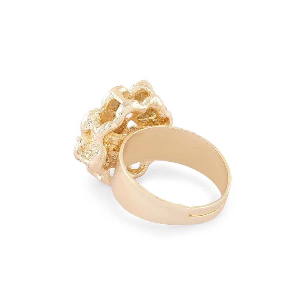 Green Pink Stones Austrian Diamonds Embellished Choker Necklace Earring & Ring Set For Women