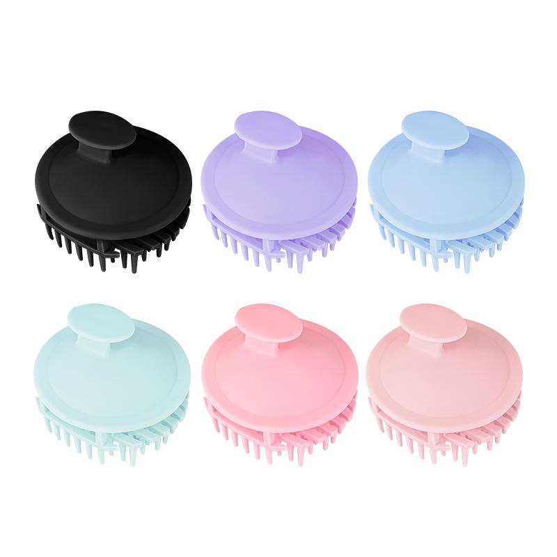 Hollow Out Scalp Cleaning Massage Comb Household Silicone Shampoo Brush Head Body Bathing Brushes Barber Salon Hairdressing Tool