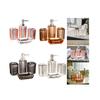 4 Stück Badezimmerzubehör Waschtischzubehör Set Transparentes Toiletten-Zubehörset Acryl Seifenschale Zahnbürstenhalter für Haushalt Dekoration
