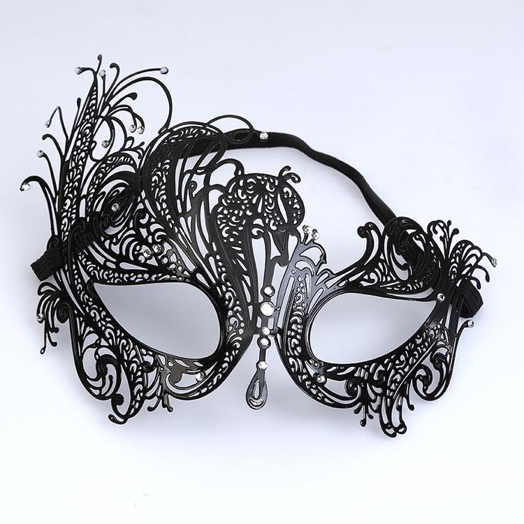Phoenix Rhinestone Metal Half-Face Masquerade Cosplay Mask for Adults