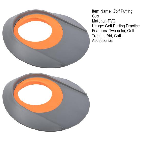 1/2Pcs Golf Putting Cup Two-color Golf Putter Hole Putting Practice Trainer Men Women