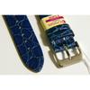 Used Free shipping and spring bars. Lug width 19mm. Calfskin embossed. Hirsch Bristol. Blue.