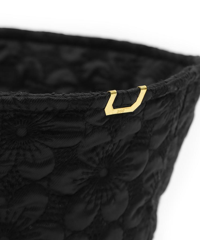 Eondeokeonteulolseutyudio Winter Padded Bucket Hat Stand Bucket / Bonded Flower / Black
