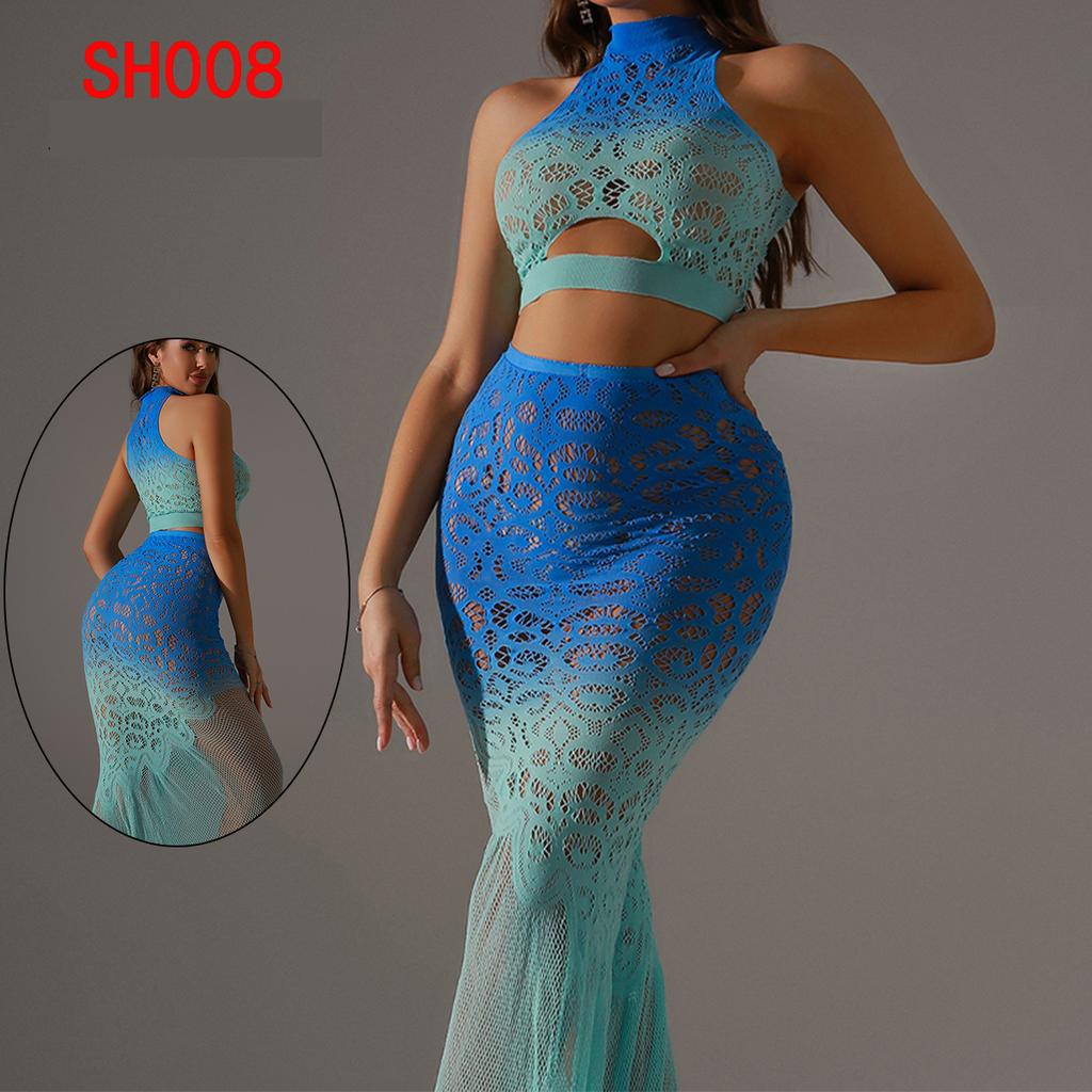 Bielizna Damska Plus Size Seksowna Koszula Nocna Pasjonujące Otwarte Pończochy Pokusa Uniform Bez Pasków Plus Size Namiętność Sh075