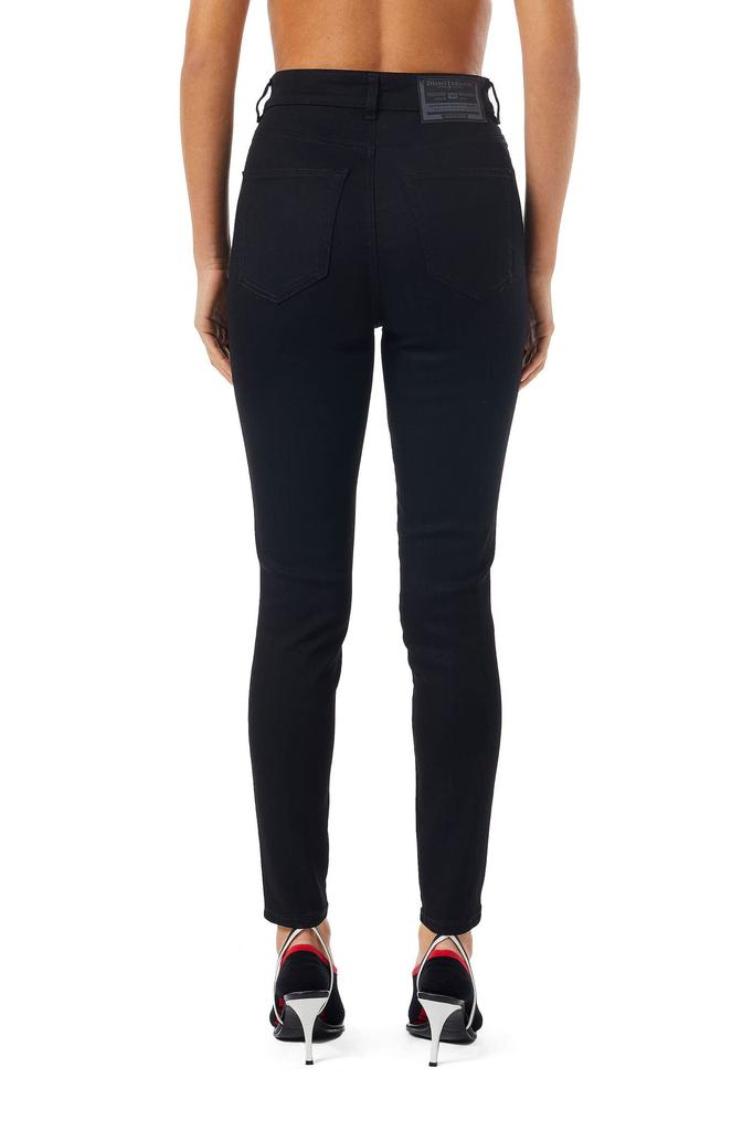Diesel FW22 Women's High-Waisted Skinny Denim, Black, Stretch, Size 28, A03597069EF, Black 02