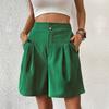 New Summer Loose Pants Wide-Leg Shorts Casual Women High-Waisted Knee - Length Shorts