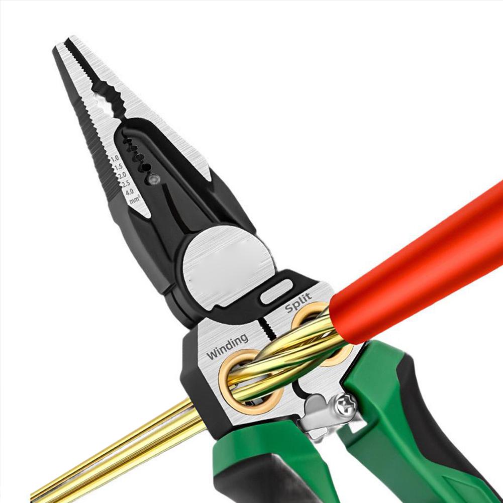 1 Pcs 8-in-1 Electric Wire Stripper With Voltage Tester For & Ergonomic Tool Multi Functional Wire Stripping Pliers