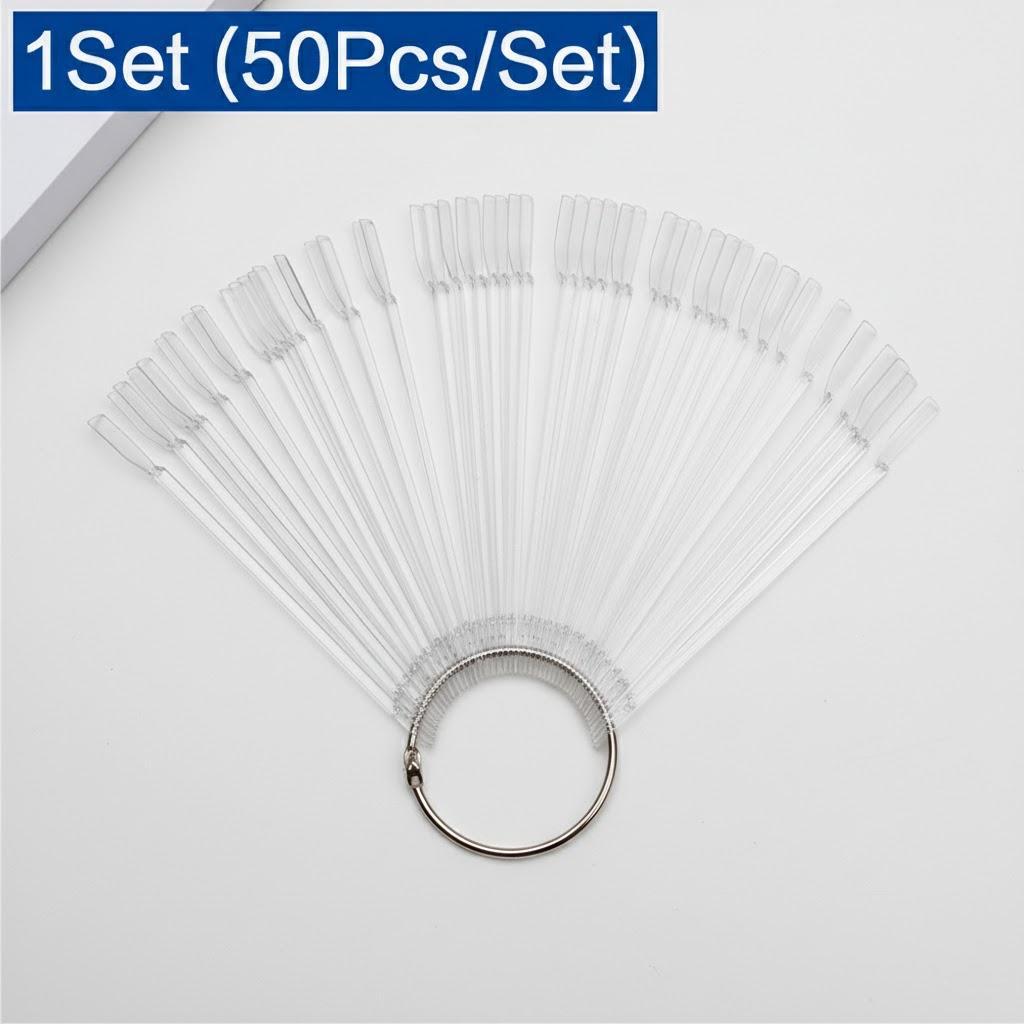 

50Pcs Nail Art Practice Display Cards Manicure Tool Set Nail Design Tips Accessories for Professional or Home Use чистый