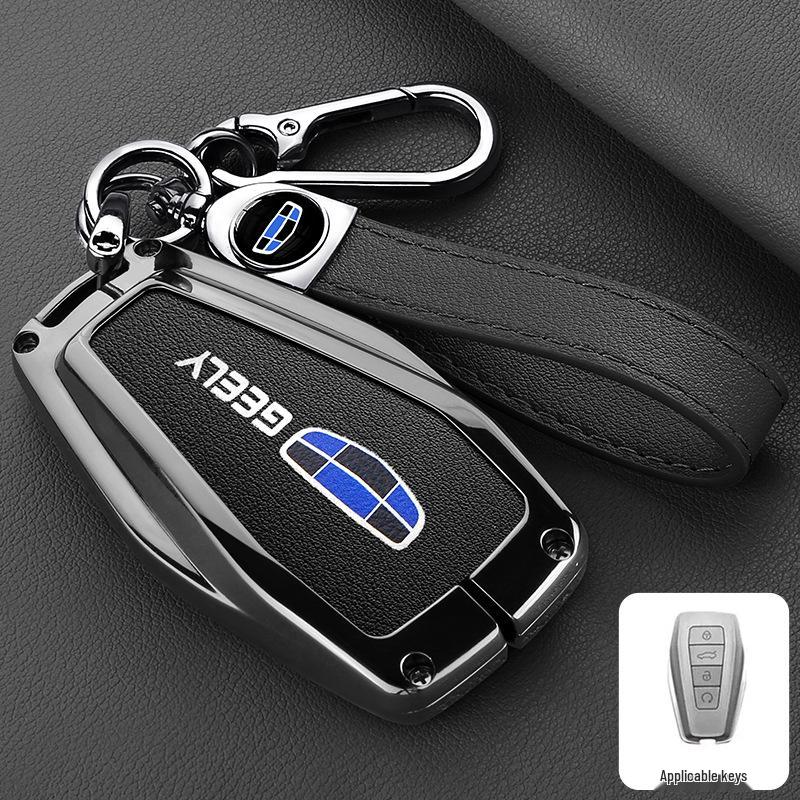 Premium Protective Key Cover for Geely Emgrand: Fits 26 Models including Xingyue L, Xingrui, Boyue L, Haoyue, Bin Yue – Men's Buckle Design