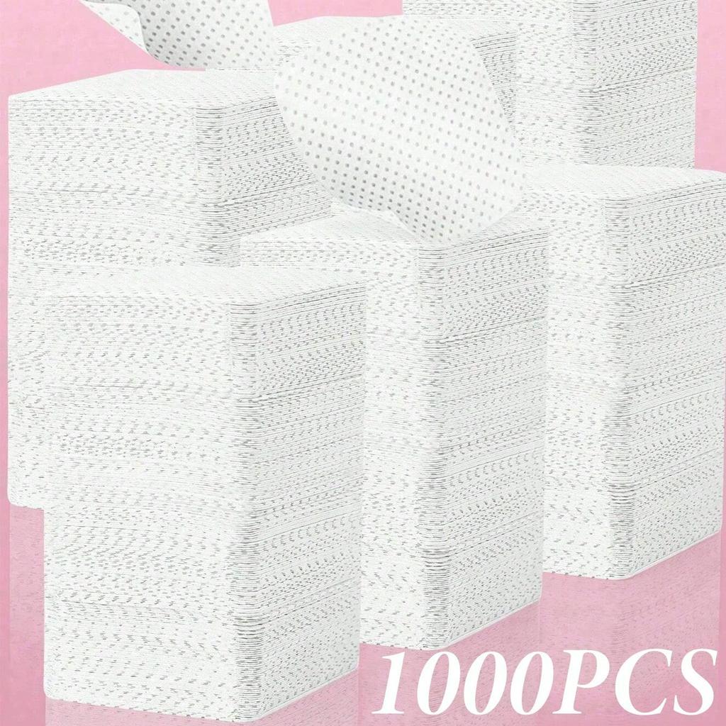 1000pcs Lint-Free Nail Polish Remover Wipes Suitable For Nail Prep And Gel Polish Removal, For Eyelash Extensions, Nail Cleaning For Salon And Home