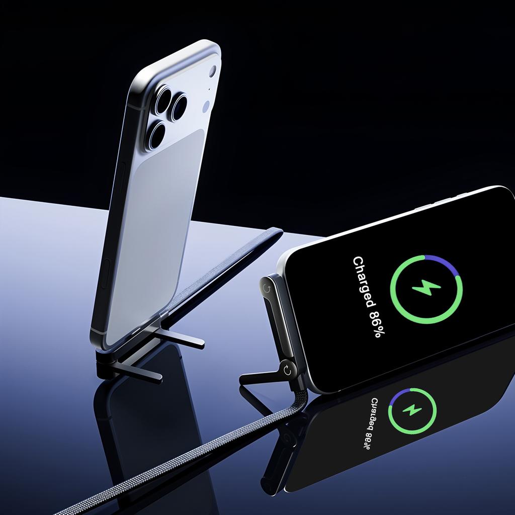 240W Type-C To Type C Cable Fast Charging Data Cable Foldable Stand Phone Holder For iPhone 17/16/15 For Samsung USB-C