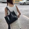 Women Tote Bag Luxury Shoulder Bag Girl School Class Underarm Bags Ladies Bucket Commuter Bag Pu Leather Backpack