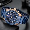 MINI FOCUS Men's Luminous Multifunctional Waterproof Steel Watch 0403G