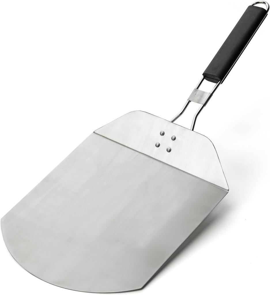 Pizza Peel Pizza Grill Set Stainless Steel Metal Wide Spatula Paddle With Folding Handle Outdoor Pizza Oven Accessories Bbq