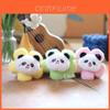 Fluffy Sunflower Panda Plush Toy Keychain Cuddly Cartoon Animal Bag Charm