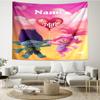 Custom Name Trolls Print Tapestry, Backdrop, Easy Setup, Ideal for Bedroom, Office & Living Room, with Aesthetic Wall Hanging Decor.