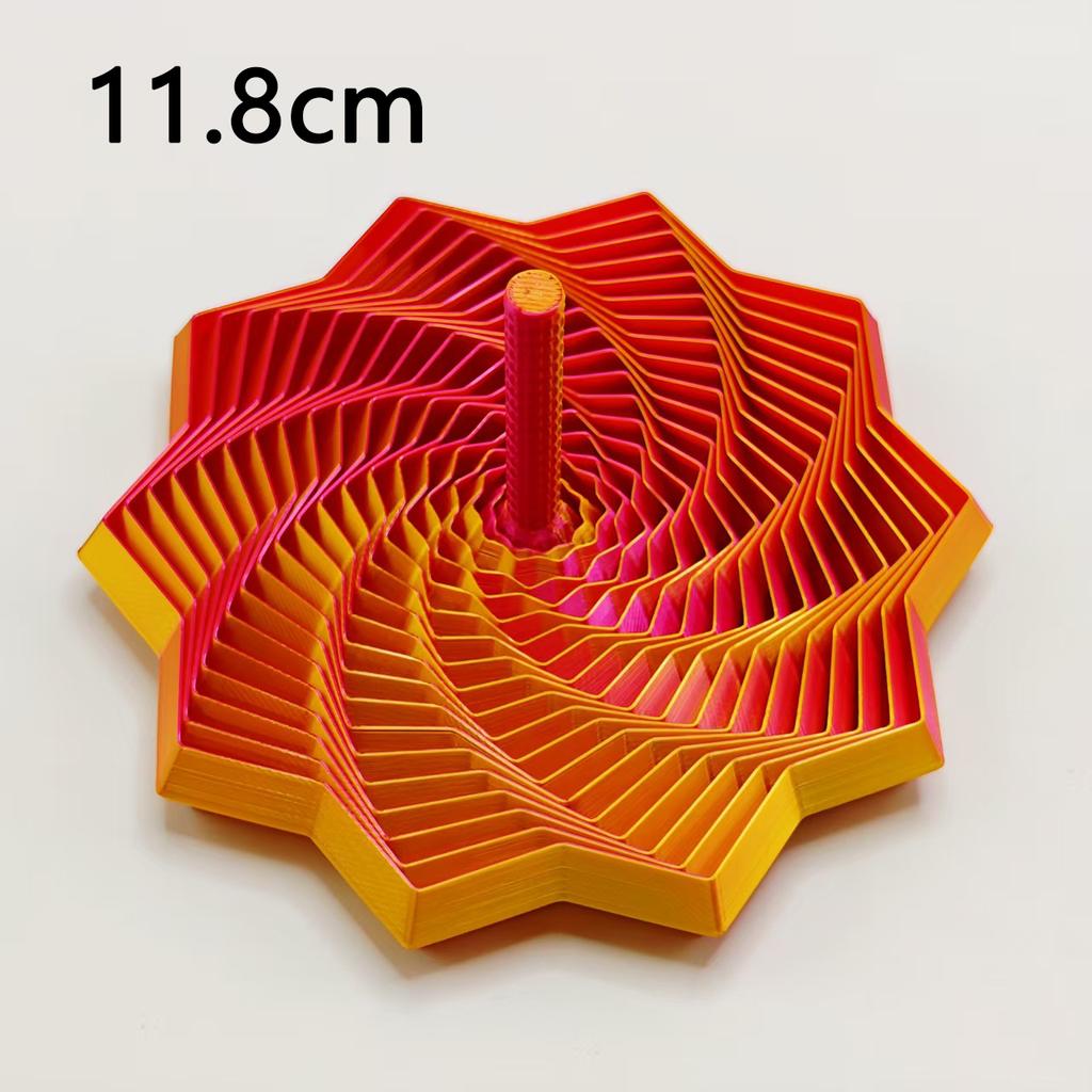 3D-Druck Erweiterte Sensorische Fidget Stern Modell Visuelle Illusion Sechseck Wirbelnde Spirale Ornamente Stressabbau Brettspiel
