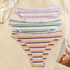 3PCS/Set Women Cotton Seamless Panties for Female Underwear Panty Sexy Colorful Striped Lingerie Letter Waist Brief