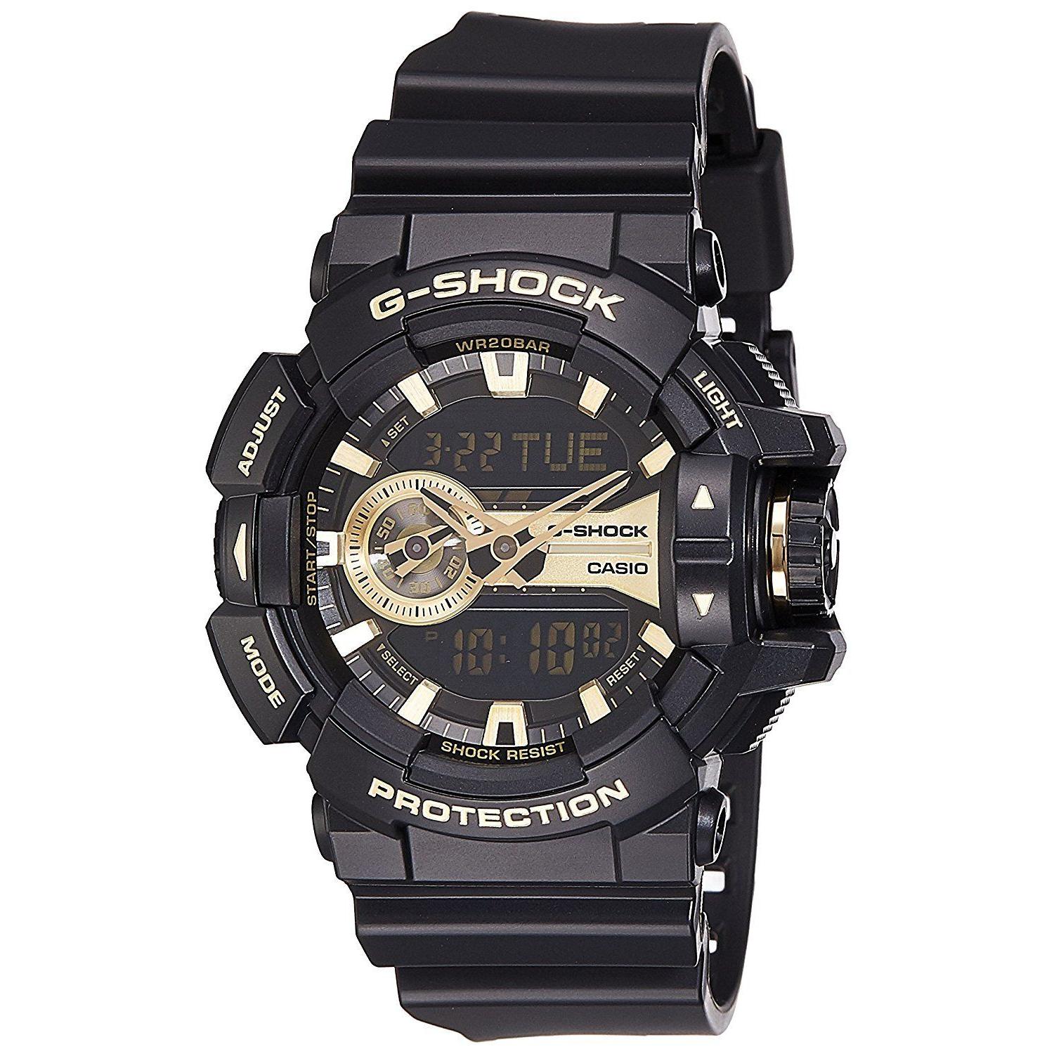 Б/у Мужские часы CASIO G-SHOCK GA-400GB-1A9 Черно-золотые Ана-Диджи