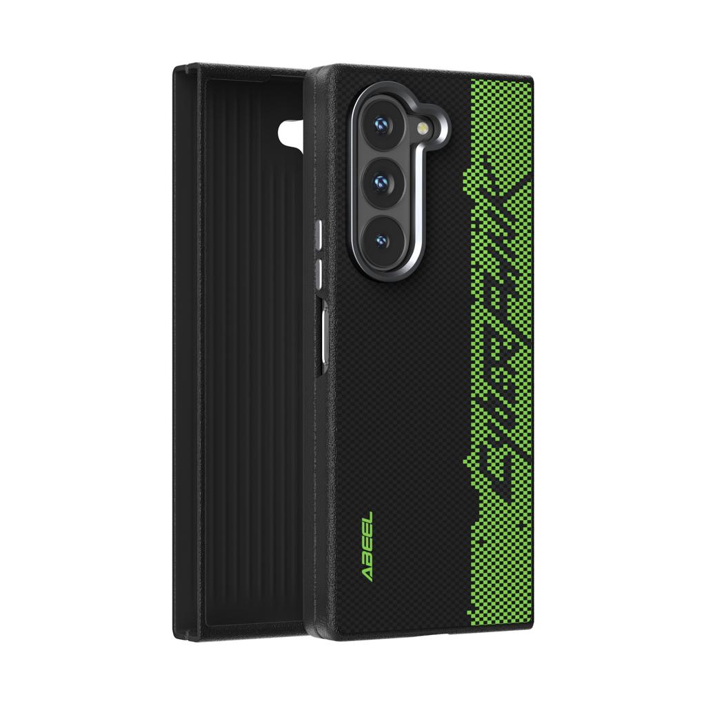 For Samsung Galaxy Z Fold 6 5 4 Case Magsafe Slim Rough Carbon Fiber Magnetic Folio Foldable Case Cover Alloy Lens Anti-fingerprint