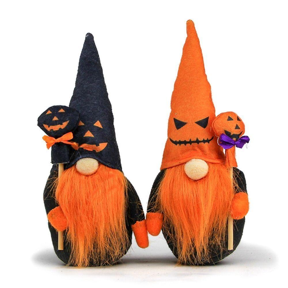 Desktop Ornaments Pumpkin Faceless Doll Halloween Decoration Dwarf Dolls Gnome Plush Doll Party