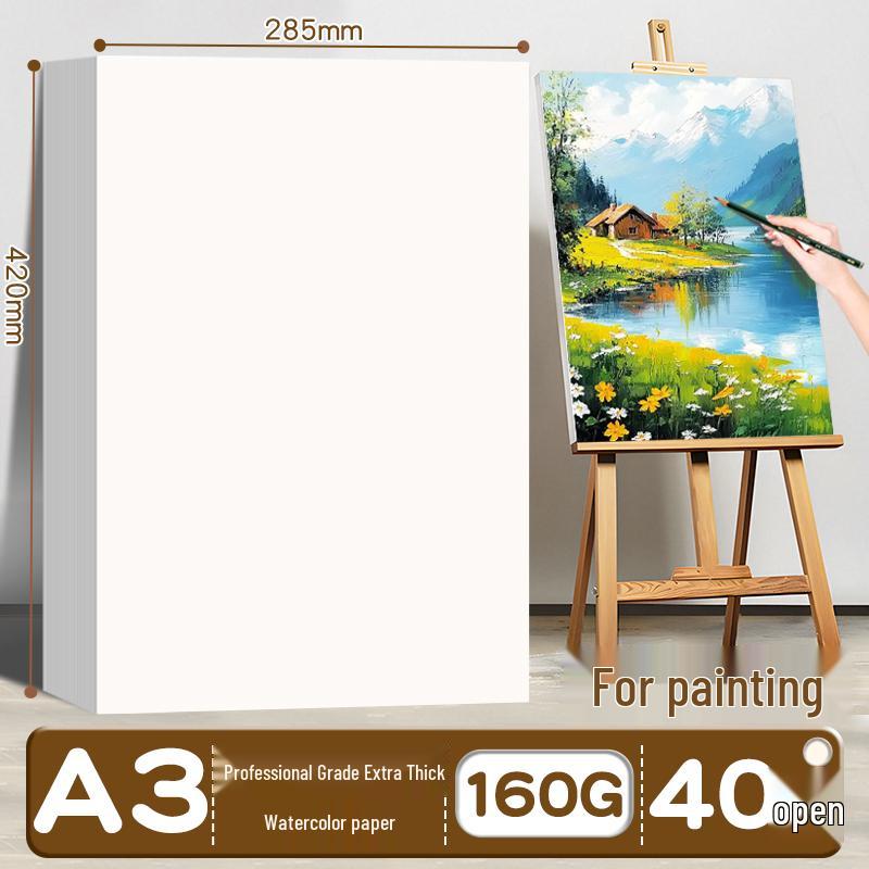 8K Sketch & Drawing Paper: A3 & A4 Thickened Art Student White Paper for Handwritten and Pencil Use