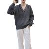 Long-sleeved Sequined High-end Knitted Sweater Top Autumn and Winter New Loose Design Sweater Pullover Woman
