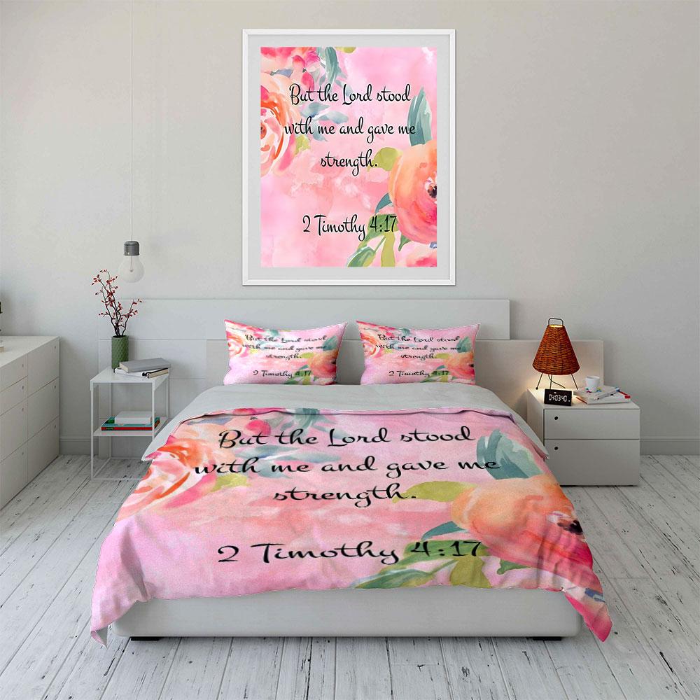 Floral-Inspired Christian Wall Decor Set  Kid'S And Adults' Bedroom Decor, Exquisite Three-Piece Bedding Set Gift