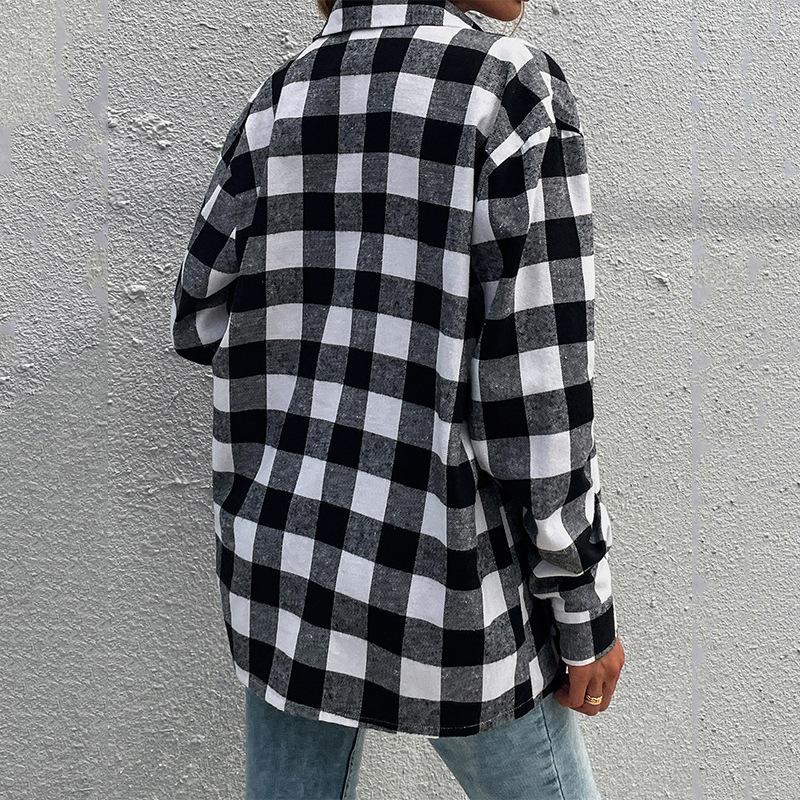 Women Fall Winter Casual Black White 