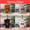 Plush Cat Keychain With Bowtie Cute Cartoon Animal Gift For Kids And Teens