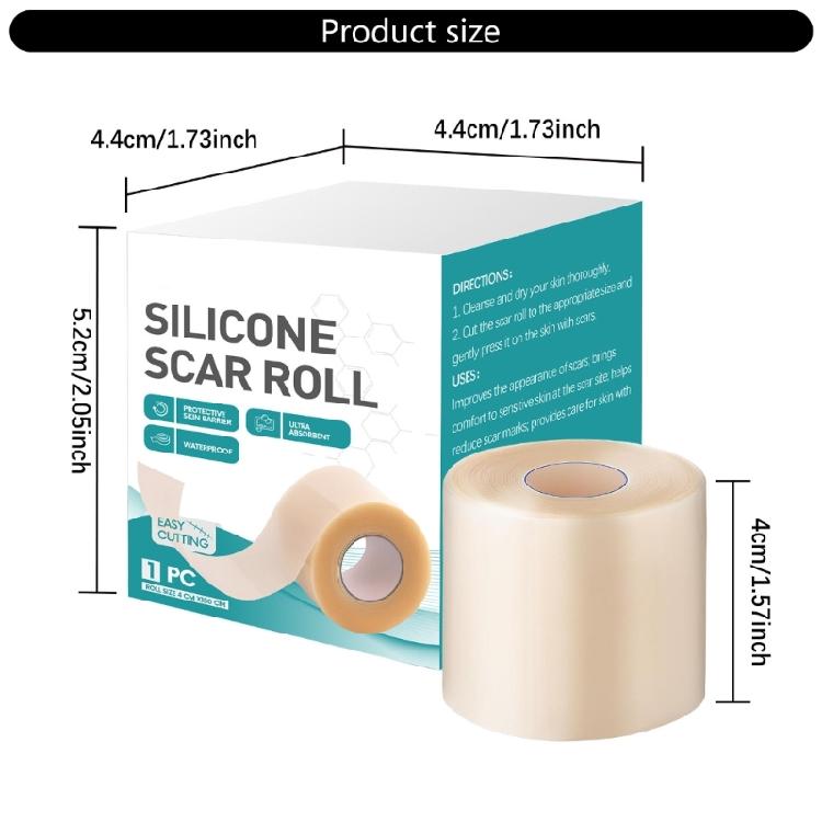 1Roll Thin Adhesive Bandages Easy to Cut Reusable Scar Patches for Comfortable Scar treatments burn Acne Adults Kids