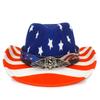 American Retro Style American Flag Cowboy Hat Men's and Women's Party Celebration Stage Performance Hat Personalized Accessories Top Hat