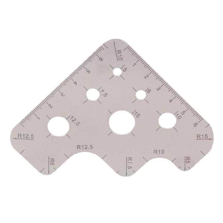 

Leather Corner Cutting Ruler Circle Template Cutting Tool Stainless Steel Measuring Tool for Craft and Designers 1