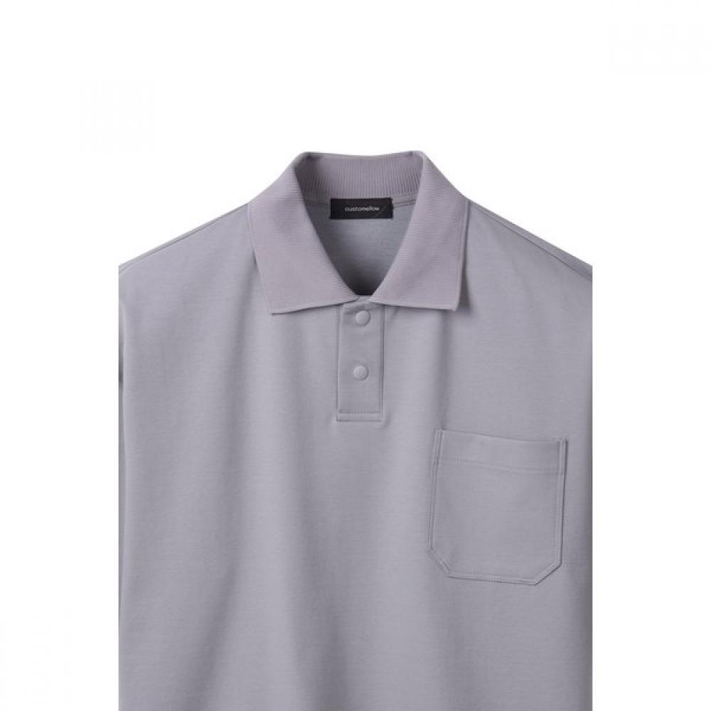 Customellow Oversized Polo Gray Cwtam25511gyx