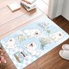 Kawaii Niedlicher Hund Gedruckte Rutschfeste Wasserdichte Fußmatte Leicht zu Reinigen Eingangsbodenmatte Heimdekor Langlebig Modisch und Schön