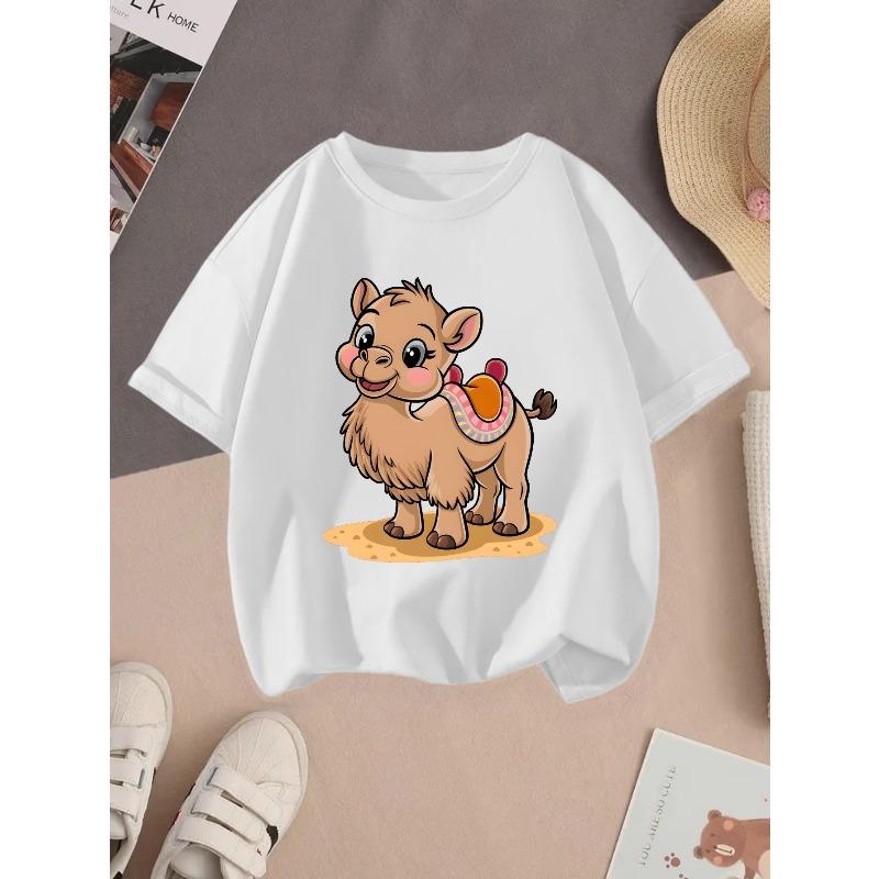 European sizes Camel Girls T-Shirt 110 белый