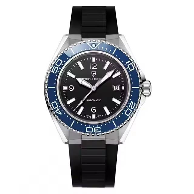 PAGANI DESIGN New 43MM Red Dial Men's Mechanical Watch Sapphire Glass Stainless Steel Waterproof Automatic Watches for Men