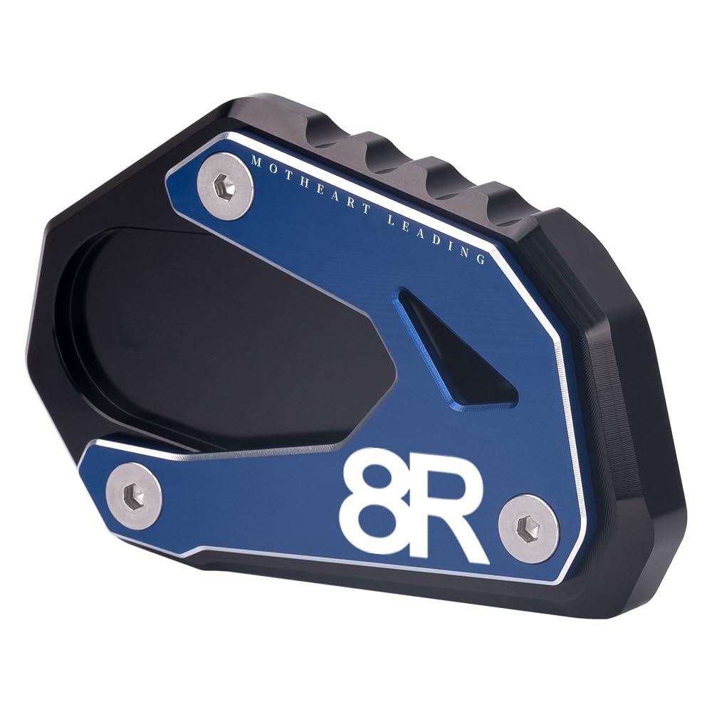 MotHeart Алюминиевая пластина боковой подножки Совместимая GSX-8R 2024 Мотоциклетная подставка-площадка Стабилизатор боковой подножки синий