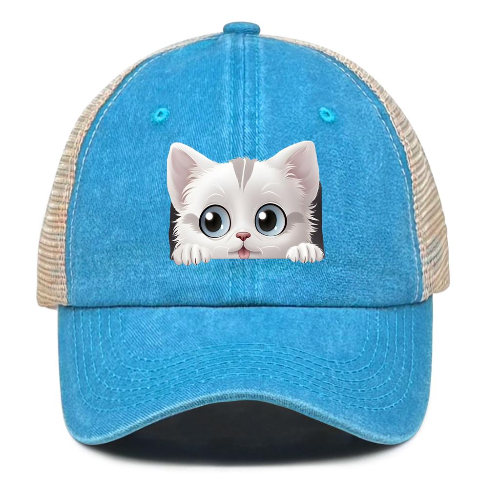 Lovely Cat Snapback Baseball Hat Cute Animals Hats For Woman Breathable Unisex Adjustable Baseball Cap Perfect For Street Style