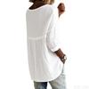 Women's Casual, Loose, Fashionable Long-sleeved Button-up Pullover Top