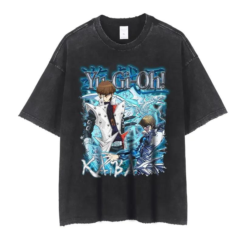 2026 New Arrival Unisex Clothes Tee Shirt Homme T-Shirts Unisex Tshirt for Unisex Ropa Hombre Anime Yu Gi Oh Retro Vintage Washed