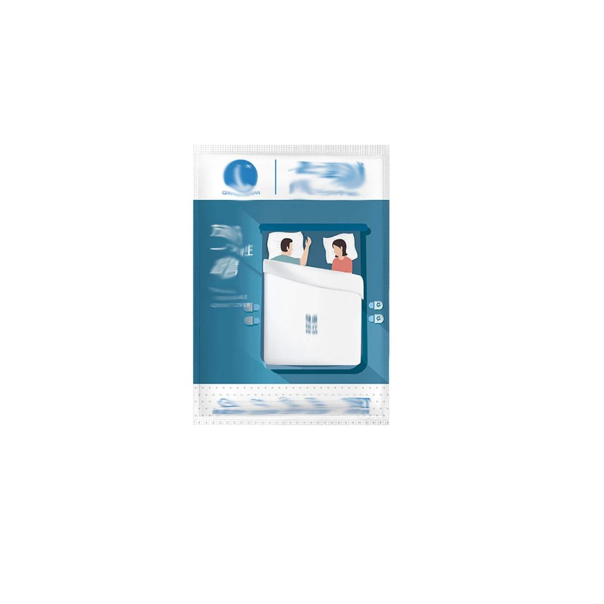 

Комплект одноразовых простыней из чистого хлопка для путешествий, водонепроницаемый, портативный, нетканый, для односпальной кровати, одеяло, наволочки