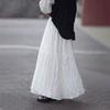 Extended crushed skirt Women's dance long skirt Korean high temperature setting pleated skirt Elegant pleated skirt