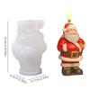3D Santa Claus Christmas Candle Mold DIY Handmade Silicone Mold Christmas Gift Box Decoration For Soap Candle Resin Wax Candy