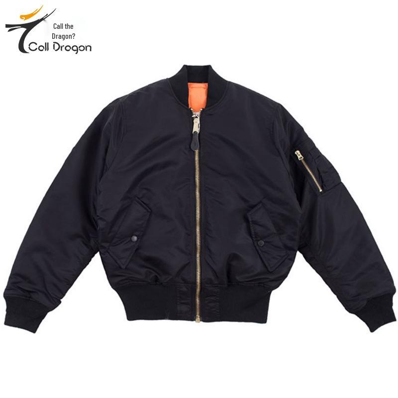 

Зов Дракона: Мужская хлопковая куртка-пилот - Модная, теплая, ветрозащитная, утолщенная зимняя бейсбольная форма XL чёрный