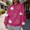 Women's Polka Dot Crewneck Sweatshirt, Lightweight Trendy Casual Pullover for Everyday Wear
