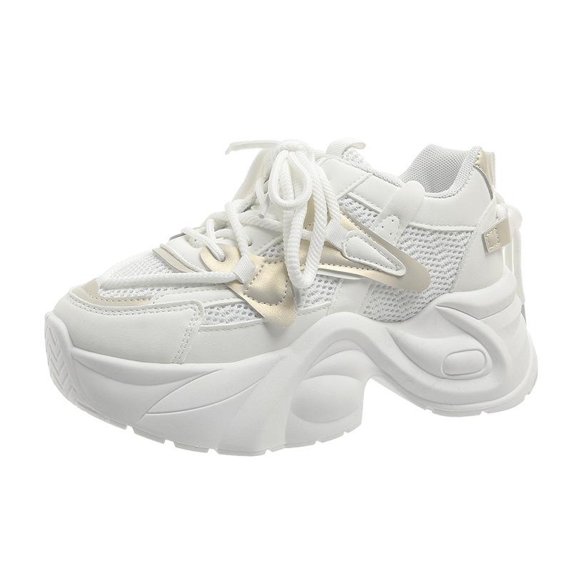 Plateau-Dad-Schuhe Damen Frühjahr 2025 neue Muffin-Schuhe atmungsaktive vielseitige Freizeitschuhe kleiner innerer Höhenzuwachs Damenschuhe