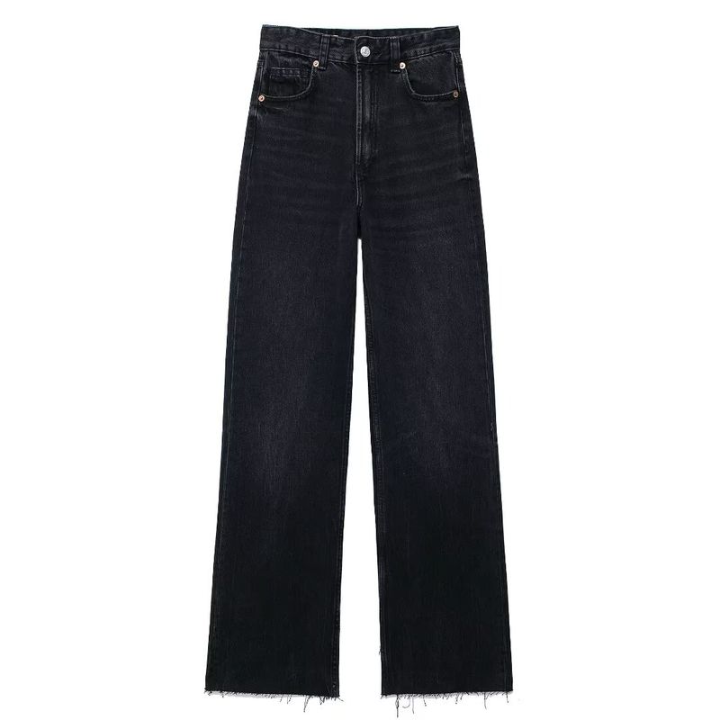 Kaslead New Arrival Women's Clothing Fashion Style Fashion All-Match High Waist Wide Leg Denim 6045022