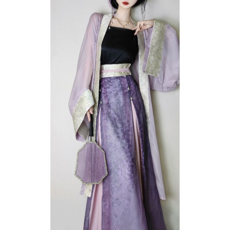 Chinese Song Dynasty Style Hanfu Jacquard Daily Commuting Improvement Suit For Women