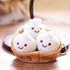 Měkký plyšový přívěsek na klíče ve tvaru steamed bun Roztomilá plyšová hračka Baozi knedlíček na tašky Batohy Objímací mini polštářek Rozkošný dárek k narozeninám pro děti Milovníky jídla